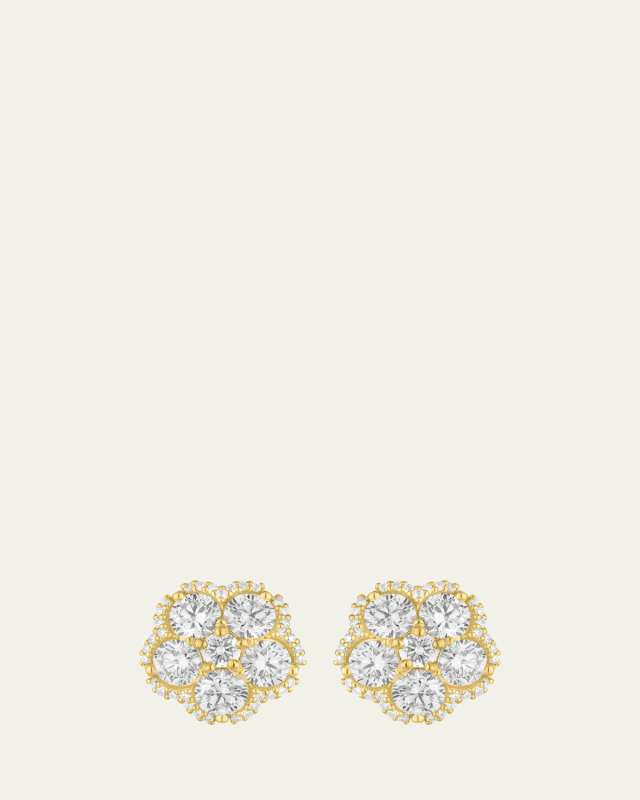 13mm Wild Child 18K Gold Diamond Stud Earrings